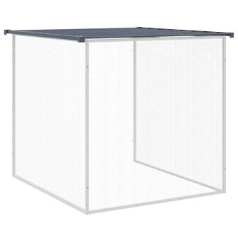 Kippenhok met dak 1003x98x90 cm gegalvaniseerd staal antraciet 8