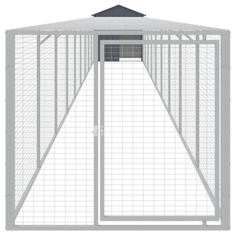 Kippenhok met ren 117x1017x123 cm staal antracietkleurig 3