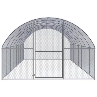 Kippenren 3x8x2 m gegalvaniseerd staal 2