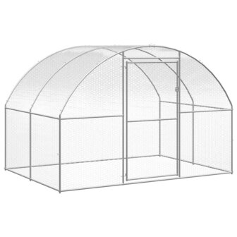 Kippenren 3x20x2 m gegalvaniseerd staal 4