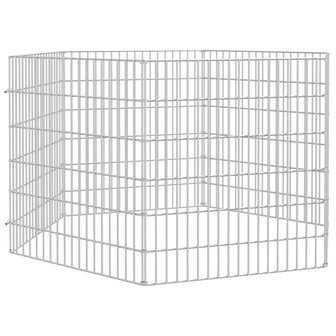 Konijnenkooi met 6 panelen 54x60 cm gegalvaniseerd ijzer 3