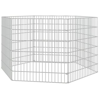 Konijnenkooi met 6 panelen 54x60 cm gegalvaniseerd ijzer 4