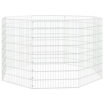 Konijnenkooi met 8 panelen 54x80 cm gegalvaniseerd ijzer 2