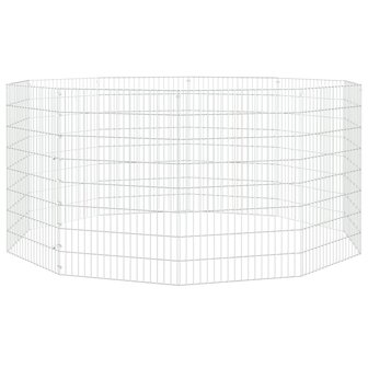Konijnenkooi met 10 panelen 54x80 cm gegalvaniseerd ijzer 2