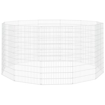 Konijnenkooi met 12 panelen 54x100 cm gegalvaniseerd ijzer 2