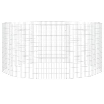 Konijnenkooi met 12 panelen 54x100 cm gegalvaniseerd ijzer 4