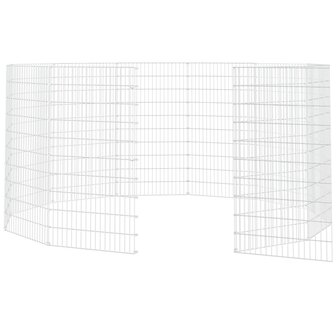 Konijnenkooi met 12 panelen 54x100 cm gegalvaniseerd ijzer 5