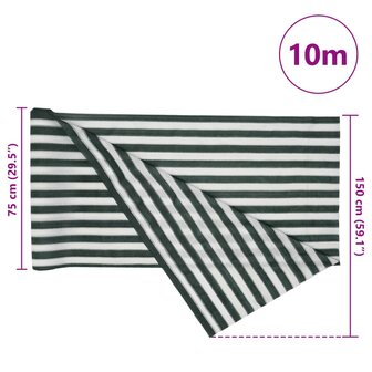 Privacynet 150 g/m&sup2; 1,5x10 m HDPE groen en wit 8