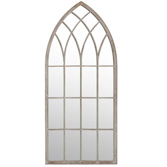 Tuinspiegel 70x30 cm ijzer zandkleurig 3