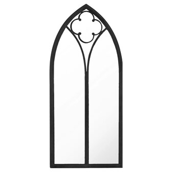 Tuinspiegel 70x30 cm ijzer zwart 3