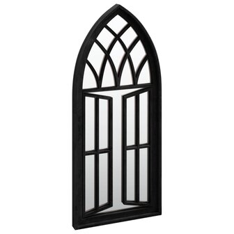 Tuinspiegel 70x30 cm ijzer zwart 3