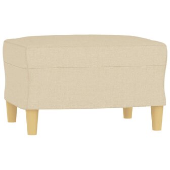 Driezitsbank met voetenbank 180 cm stof cr&egrave;mekleurig 5