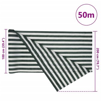 Privacynet 75 g/m&sup2; 2x50 m HDPE groen en wit 8