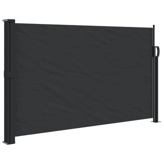 Windscherm uittrekbaar 120x600 cm zwart 2