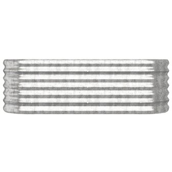 Plantenbak 114x40x36 cm gepoedercoat staal zilverkleurig 3