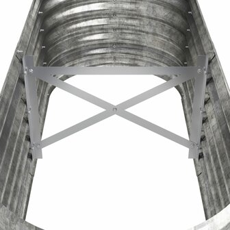 Plantenbak 114x40x36 cm gepoedercoat staal zilverkleurig 5