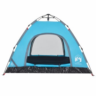 Tent 3-persoons snelontgrendeling blauw 8