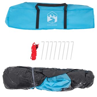 Tent 3-persoons snelontgrendeling blauw 11