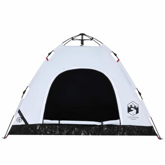 Tent 3-persoons snelontgrendeling verduisterende stof wit 6