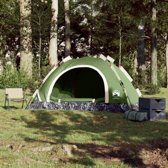 Tent 4-persoons snelontgrendeling groen 3