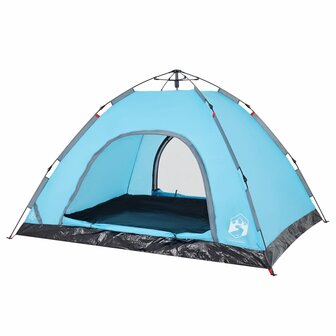 Tent 4-persoons snelontgrendeling blauw 5