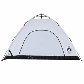 Tent 4-persoons snelontgrendeling verduisterende stof wit 7