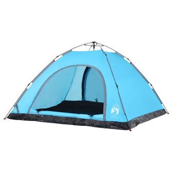 Tent 5-persoons snelontgrendeling blauw 4