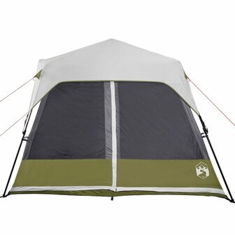 Tent 9-persoons waterdicht met LED lichtgroen 8