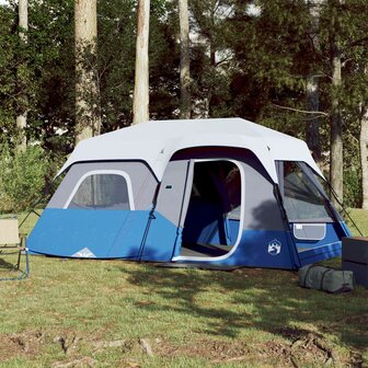 Tent 9-persoons waterdicht met LED lichtblauw 1