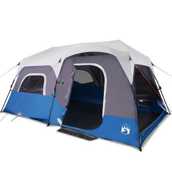 Tent 9-persoons waterdicht met LED lichtblauw 2