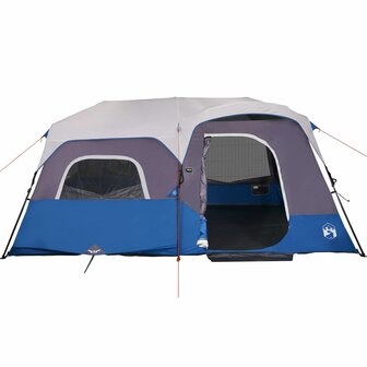 Tent 9-persoons waterdicht met LED lichtblauw 5