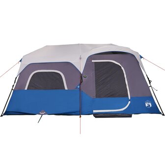 Tent 9-persoons waterdicht met LED lichtblauw 7