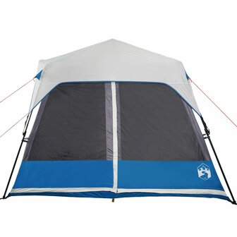Tent 9-persoons waterdicht met LED lichtblauw 8