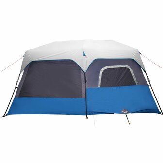 Tent 9-persoons waterdicht met LED lichtblauw 9