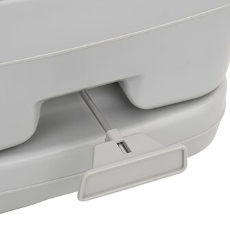 Campingtoilet draagbaar 10+10 L HDPE grijs en wit 7
