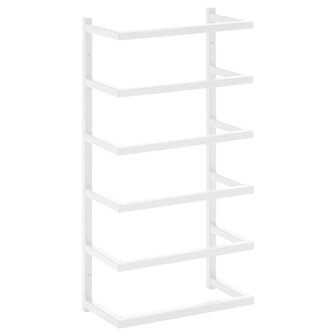 Handdoekenrek 24x12x48 cm staal wit 2