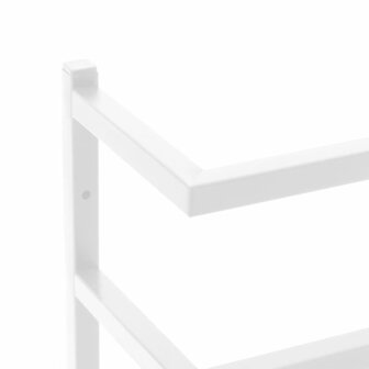 Handdoekenrek 24x12x48 cm staal wit 6
