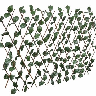 Tuinlatwerk 5 st met kunstbladeren 180x30 cm wilg 2