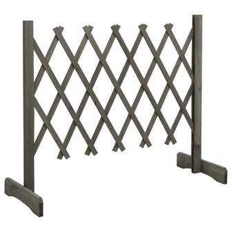 Tuinlatwerk 120x60 cm massief vurenhout grijs 2