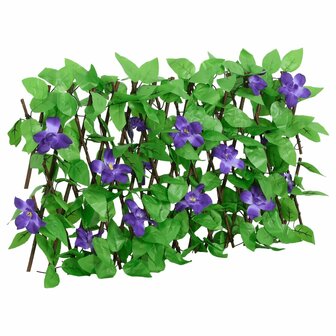 &nbsp;Kunstplant klimop op latwerk uittrekbaar 180x20 cm groen 1