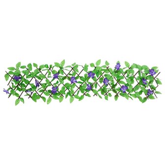 &nbsp;Kunstplant klimop op latwerk uittrekbaar 180x20 cm groen 3