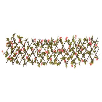 &nbsp;Kunstplant klimop latwerk 5 st uittrekbaar 180x20 cm donkerroze 3