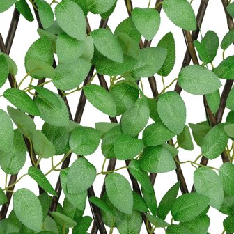 &nbsp;Kunstplant klimop op latwerk 5 st uittrekbaar 180x65 cm groen 6