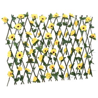 &nbsp;Kunstplant klimop op latwerk 5 st uittrekbaar 180x60 cm geel 2