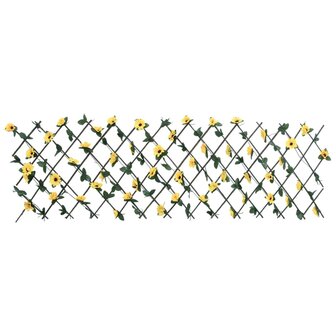 &nbsp;Kunstplant klimop op latwerk 5 st uittrekbaar 180x60 cm geel 4