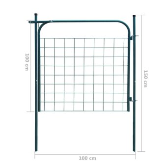 Tuinpoort 100x100 cm antraciet 6