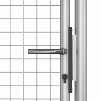 Poort 105x125 cm gegalvaniseerd staal zilverkleurig 4