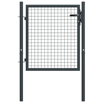 Gaaspoort 100x125 cm gegalvaniseerd staal grijs 1