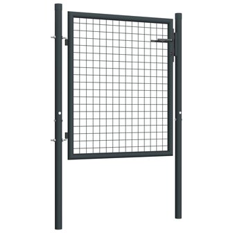 Gaaspoort 100x125 cm gegalvaniseerd staal grijs 2