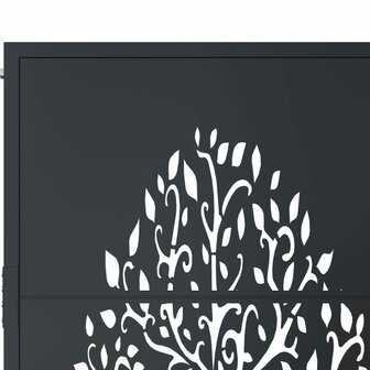 Poort 105x180 cm met boomontwerp staal antracietkleurig 6